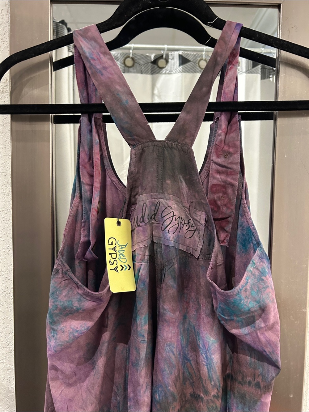 Jaded Gypsy Jumpsuit Women's Tie-Dye Purple & Teal NWT size S/M - Picture 7 of 8